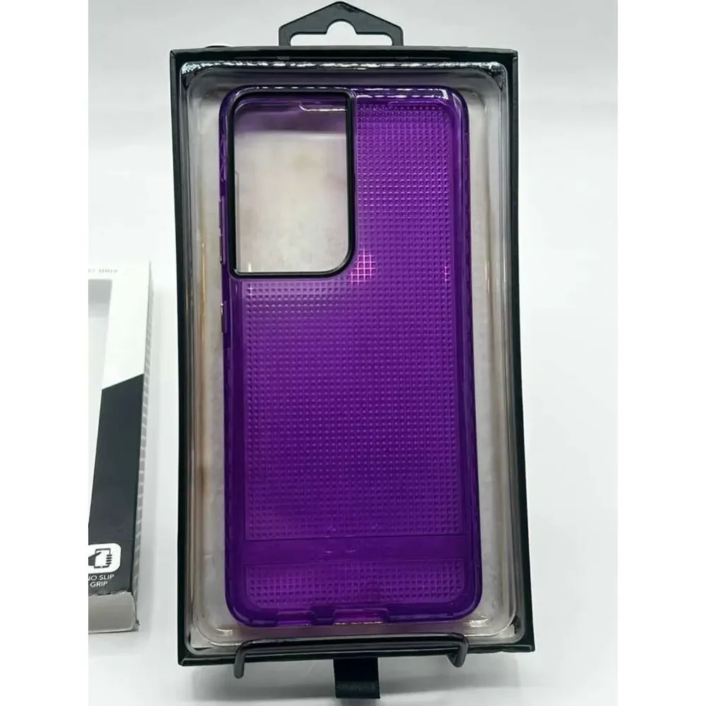 Cellhelmet Altitude X Case for Samsung Galaxy S21 Ultra Purple Clear Slim Design